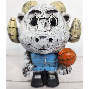 UNC Ram 'Tar Heels' Mascot Resin Material Small Figurine Holding Basketball